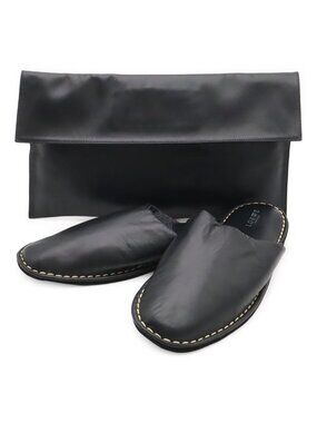 Loewe Slippers Room Shoes Indoor Leather Black 39